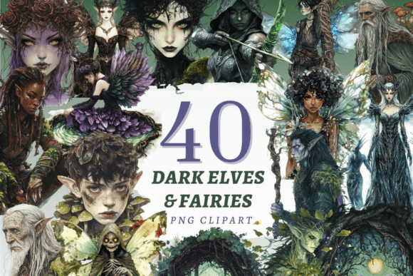 Download Dark Elves &amp; Fairies PNG Bundle - Bundle Collection