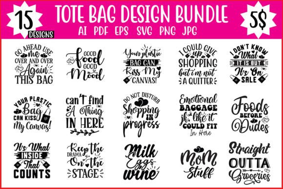 Download Tote Bag Design Bundle - Bundle Collection