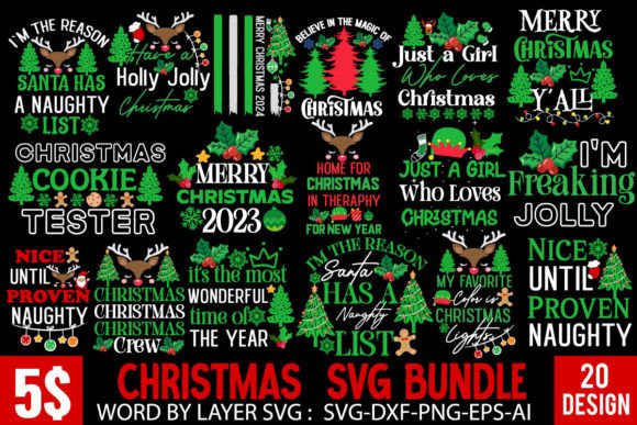 Download Christmas SVG Bundle,Christmas Quotes - Bundle Collection