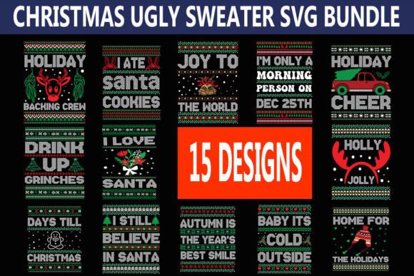 Download Christmas Ugly Sweater Svg Bundle, - Bundle Collection