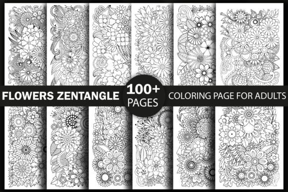 Download 100+ Zentangle Coloring Pages Bundle-KDP - Bundle Collection