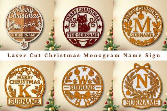 Download Laser Cut Christmas Name Sign Bundle - Bundle Collection