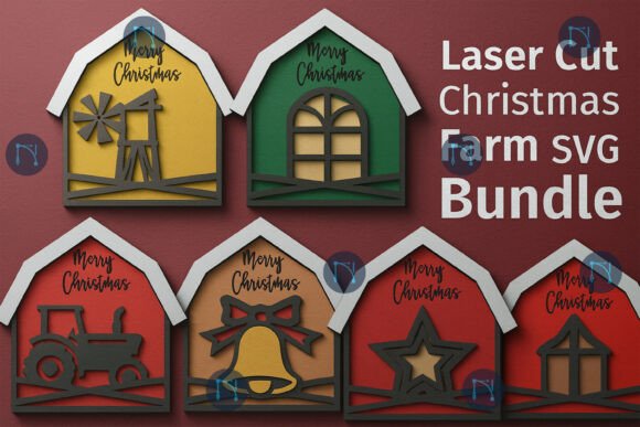 Download Laser Cut Christmas Farm SVG Bundle - Bundle Collection