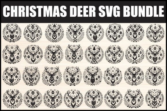 Download Christmas Deer SVG Bundle - Bundle Collection