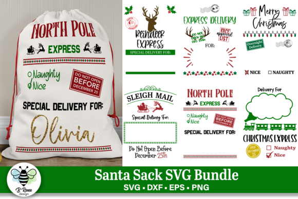 Download Santa Sack SVG Bundle | Christmas SVG - Bundle Collection