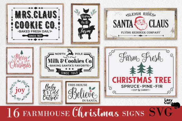 Download Farmhouse Christmas Sign Bundle - Bundle Collection