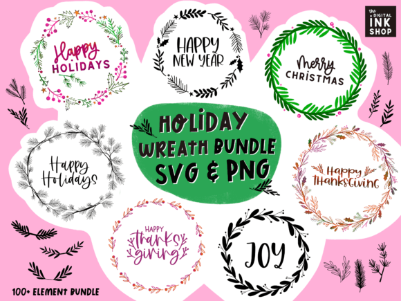 Download Holiday Wreath SVG Bundle - Bundle Collection