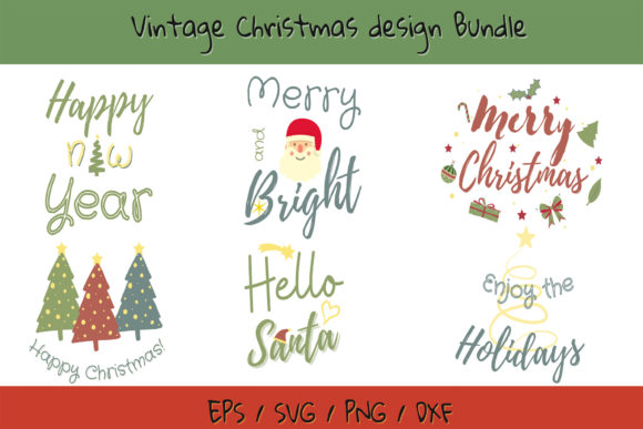 Download Vintage Christmas Design Bundle - Bundle Collection