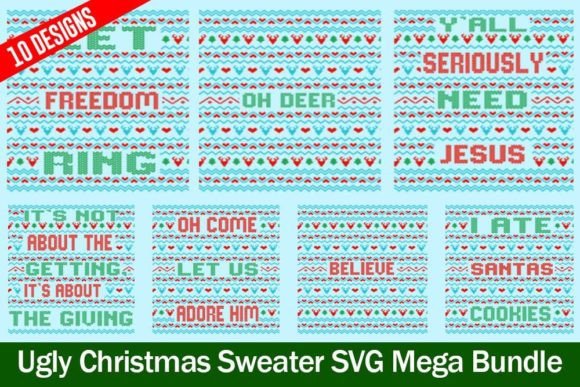 Download Vintage Ugly Sweater SVG Bundle - Bundle Collection