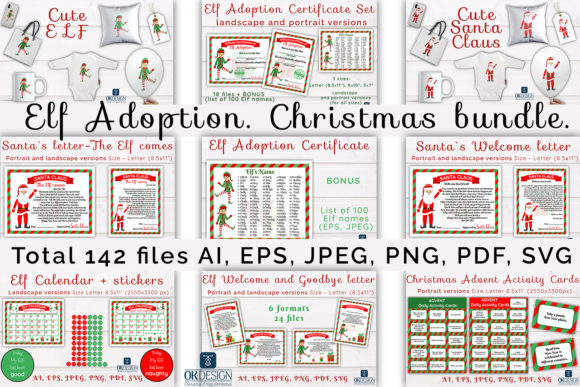 Download Elf Adoption Set. Christmas Bundle SVG - Bundle Collection
