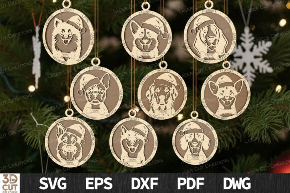 Download Christmas Dog Ornament Bundle 3D - Bundle Collection