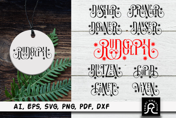 Download Reindeer Names - Christmas Bundle - SVG - Bundle Collection
