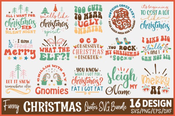 Download Funny Christmas Quotes SVG Bundle - Bundle Collection