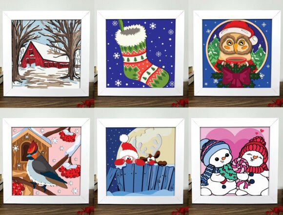 Download Winter Christmas Paper Cut Bundle - Bundle Collection