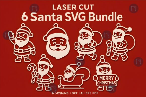 Download Laser Cut Christmas Santa SVG Bundle - Bundle Collection