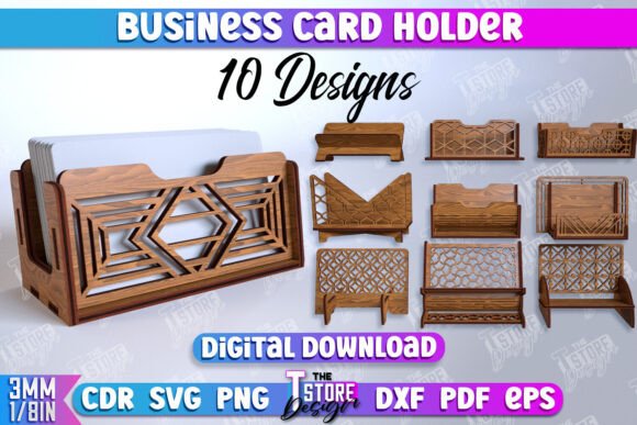 Download Desktop Business Card Holder Bundle |CNC - Bundle Collection