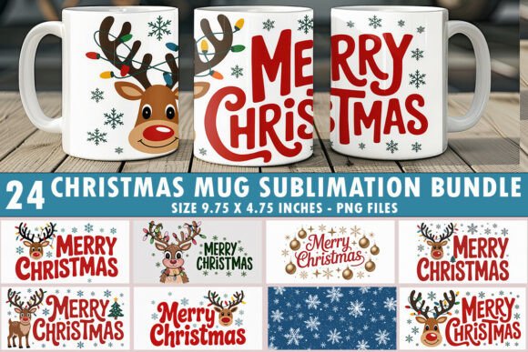 Download Christmas MUG Sublimation Bundle - Bundle Collection