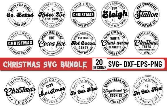 Download Christmas Round Sign Svg Bundle. - Bundle Collection