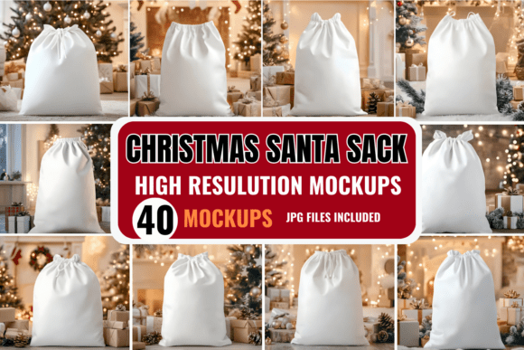 Download Christmas Santa Sack Mockup Bundle - Bundle Collection