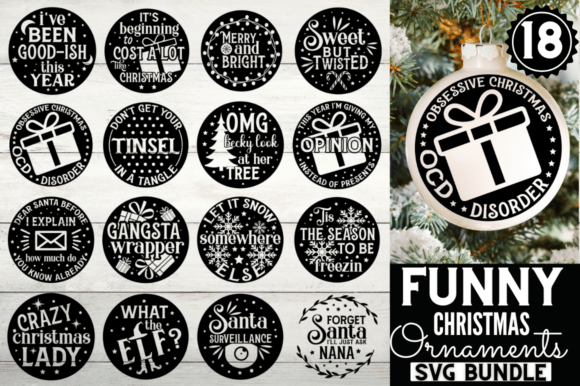 Download Funny Christmas Ornament SVG Bundle - Bundle Collection